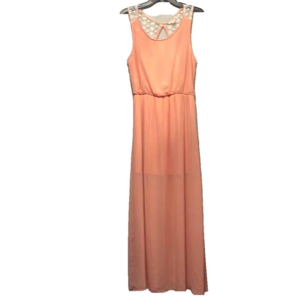 NWT DOUBLE ZERO PEACH AND LACE SUNDRESS SIZE L